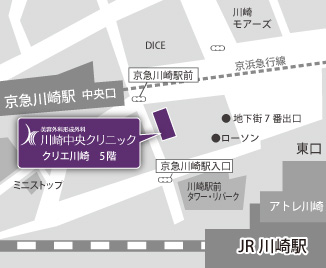 川崎中央クリニック周辺マップ